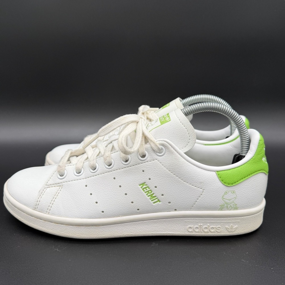 Adidas Stan Smith Kermit the Frog FX5550 Men's Size 8 White Green Leather Shoes - Picture 4 of 9